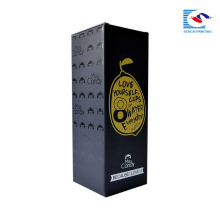 Kundenspezifische logo 30 ml schwarz papier kosmetische hautpflege flasche papier box
